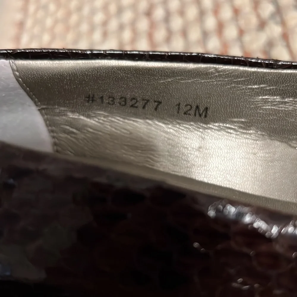 Ros Hommerson Snake Print Leather in Size 12 - Picture 2 of 8